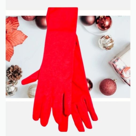 💟Red arm length gloves - Picture 2 of 2
